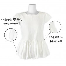 여름 캡소매 반팔 블라우스