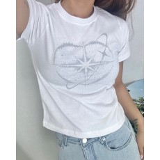 세미크롭 핫뚜 반팔티