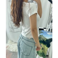 세미크롭 핫뚜 반팔티